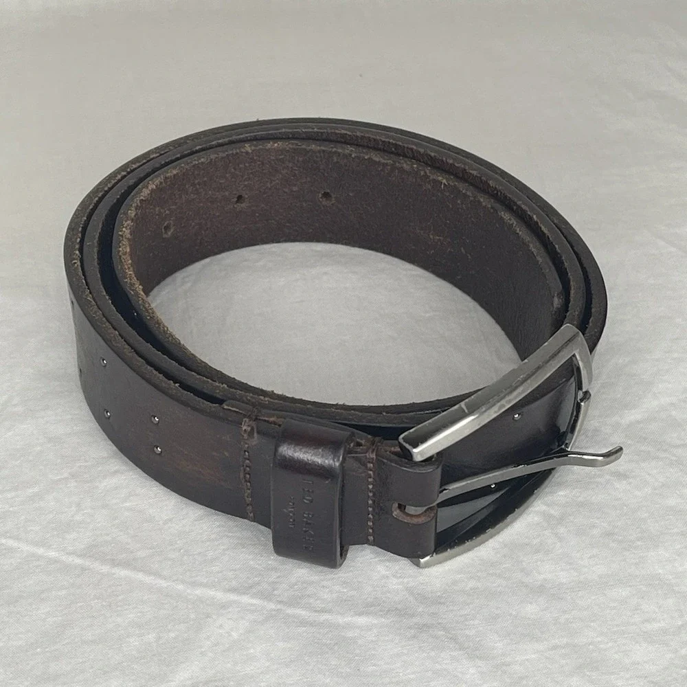 Ted Baker London Men's Brown Dress Belt Size 32 / 81cms Made in Italy Leather